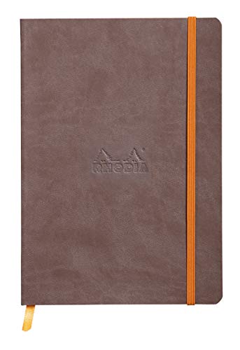 Rhodia 117453C Notizheft Rhodiarama mit weichem Umschlag, dot grid, 80 Blatt, 90 g elfenbeinfarbenes Papier, A5 148 x 210 mm, Lesezeichen, Innentasche,1 Stück,schokoladenbraun Rhodia 117453C Notizheft Rhodiarama mit weichem Umschlag, dot grid, 80 Blatt, 90 g elfenbeinfarbenes Papier, A5 148 x 210 mm, Lesezeichen, Innentasche,1 Stück,schokoladenbraun von Rhodia