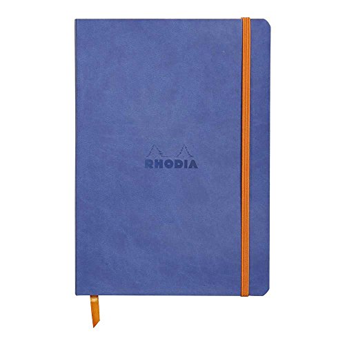 Rhodia 117458C Notizheft Rhodiarama mit weichem Umschlag, dot grid, 80 Blatt, 90 g elfenbeinfarbenes Papier, A5 148 x 210 mm, Lesezeichen, Innentasche,1 Stück,saphirblau Rhodia 117458C Notizheft Rhodiarama mit weichem Umschlag, dot grid, 80 Blatt, 90 g elfenbeinfarbenes Papier, A5 148 x 210 mm, Lesezeichen, Innentasche,1 Stück,saphirblau von Rhodia