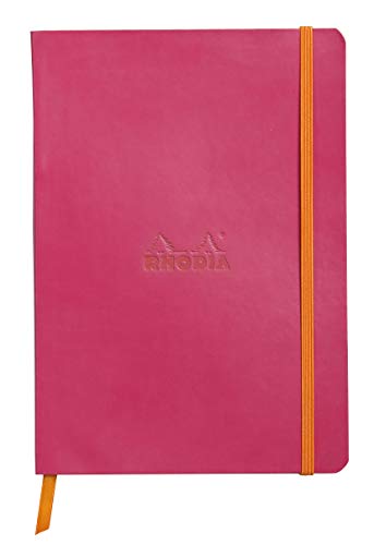 Rhodia 117462C Notizheft Rhodiarama mit weichem Umschlag, dot grid, 80 Blatt, 90 g elfenbeinfarbenes Papier, A5 148 x 210 mm, Lesezeichen, Innentasche,1 Stück,himbeer Rhodia 117462C Notizheft Rhodiarama mit weichem Umschlag, dot grid, 80 Blatt, 90 g elfenbeinfarbenes Papier, A5 148 x 210 mm, Lesezeichen, Innentasche,1 Stück,himbeer von Rhodia