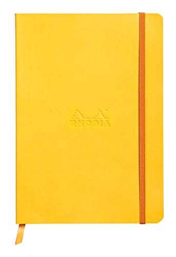 Rhodia 117466C Notizheft Rhodiarama mit weichem Umschlag, dot grid, 80 Blatt, 90 g elfenbeinfarbenes Papier, A5 148 x 210 mm, Lesezeichen, Innentasche,1 Stück,dottergelb Rhodia 117466C Notizheft Rhodiarama mit weichem Umschlag, dot grid, 80 Blatt, 90 g elfenbeinfarbenes Papier, A5 148 x 210 mm, Lesezeichen, Innentasche,1 Stück,dottergelb von Rhodia