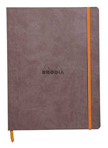Rhodia 117503C Notizheft (mit weichem Umschlag, liniert, 80 Blatt, 19 x 25 cm) schokoladenbraun von Rhodia