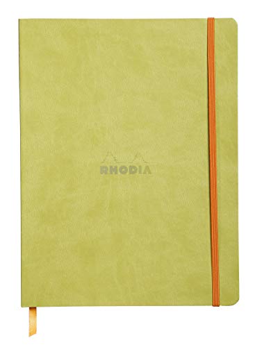 Rhodia 117506C Notizheft (mit weichem Umschlag, liniert, 80 Blatt, 19 x 25 cm, A6) anisgrün von Rhodia