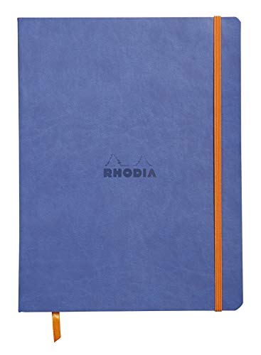 Rhodia 117508C Notizheft (mit weichem Umschlag, liniert, 80 Blatt, 19 x 25 cm) saphirblau von Rhodia