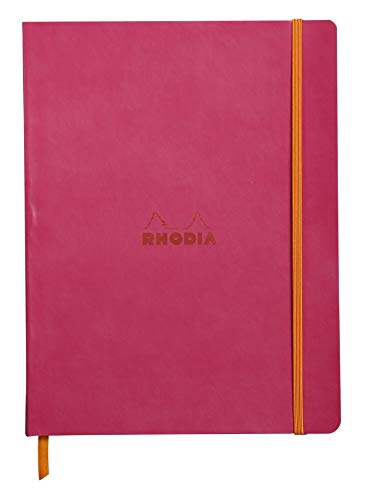 Rhodia 117512C Notizheft (mit weichem Umschlag, liniert, 80 Blatt, 19 x 25 cm), Himbeer von Rhodia