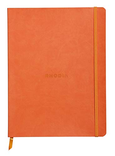 Rhodia 117514C Notizheft (mit weichem Umschlag, liniert, 80 Blatt, 19 x 25 cm) tangerine von Rhodia