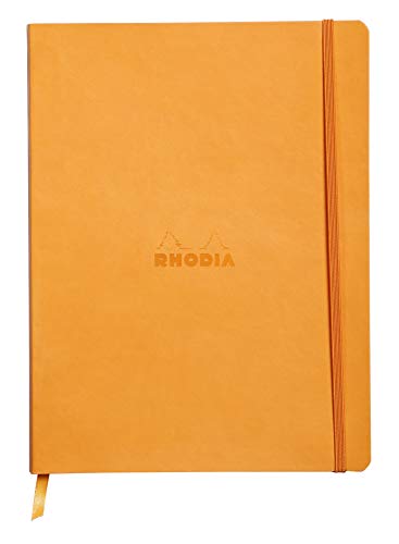 Rhodia 117515C Notizheft (mit weichem Umschlag, liniert, 80 Blatt, 19 x 25 cm) orange von Rhodia