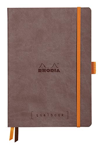 Rhodia 117572C Notizheft Goalbook (DIN A5, 14.8 x 21 cm, Dot, praktisch und trendige, mit weichem Deckel, 90g weißes Papier, 120 Blatt) 1 Stück, Braun von Rhodia
