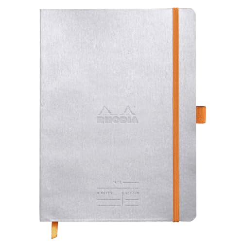 Rhodia 117781C Meeting Book (DIN A5+, 160 x 210 mm, 80 Blatt, 90 g, elegant und praktisch) 1 Stück silber von Rhodia