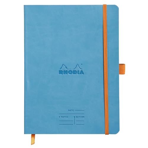 Rhodia 117787C Meeting Book (DIN A5+, 160 x 210 mm, 80 Blatt, 90 g, elegant und praktisch) 1 Stück türkis von Rhodia