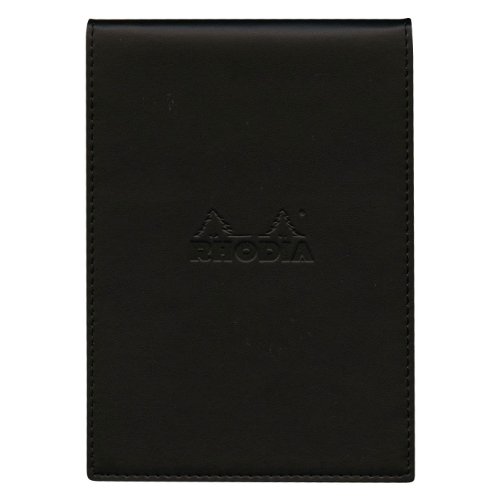 Rhodia 118139C Notizblock Nummer 13 mit Schutzhülle, kariert, 80 Blatt schwarz von Rhodia