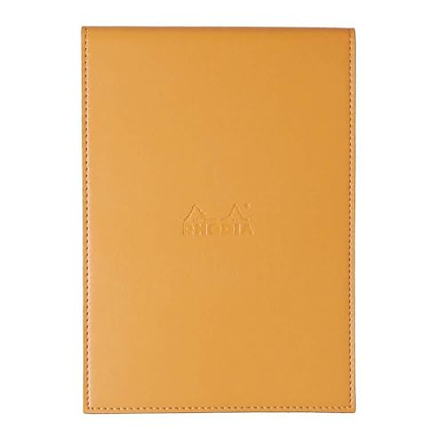 Rhodia 118168C Notizblock No. 16 mit Schutzhülle, kariert, 80 Blatt, mikroperforiert, 155 x 223 mm, orange von Rhodia