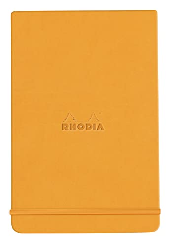 Rhodia 118308C – Notizbuch Webnotepad DIN A6, 9x14cm, 96 Blatt abtrennbar liniert 90g, 1 Stück, Orange von Rhodia