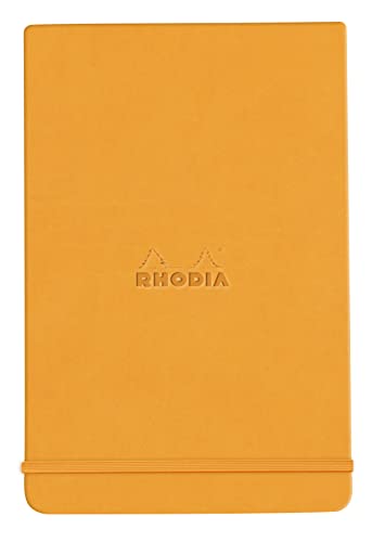 Rhodia 118348C - Notizbuch Webnotepad DIN A5, 96 Blatt abtrennbar liniert 90 g, 1 Stück, Orange von Rhodia