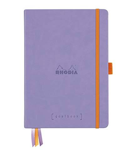 Rhodia 118578C Notizheft Goalbook (DIN A5, 14,8 x 21 cm, Dot, praktisch und trendige, mit festem Deckel, 90g weißes Papier, 120 Blatt) 1 Stück, Irisblau von Rhodia
