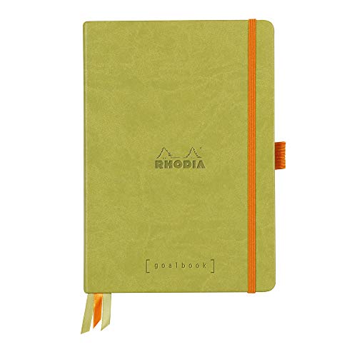Rhodia 118776C GoalBook (DIN A5, 14,8 x 21 cm, 120 Blatt, dot-Lineatur, 90 g, elegant und praktisch) 1 Stück, Anisgrün von Rhodia