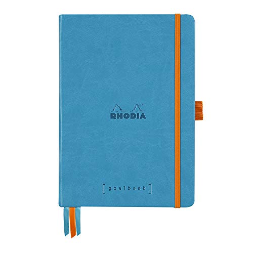 Rhodia 118777C GoalBook (DIN A5, 14,8 x 21 cm, 120 Blatt, dot-Lineatur, 90 g, elegant und praktisch) 1 Stück, Türkis von Rhodia