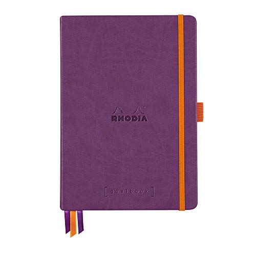 Rhodia 118780C GoalBook (DIN A5, 14,8 x 21 cm, 120 Blatt, dot-Lineatur, 90 g, elegant und praktisch) 1 Stück, Violett von Rhodia