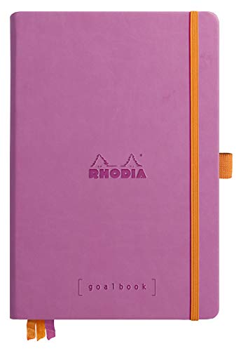 Rhodia 118781C GoalBook (DIN A5, 14,8 x 21 cm, 120 Blatt, dot-Lineatur, 90 g, elegant und praktisch) 1 Stück, Lila von Rhodia