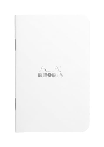 Rhodia 119151Cpack - Packung 20 Notizheft/Kladde geheftet, 7,5 x12 cm, kariert, 24 Blatt, 80g, Weiß, 1 Pack von Rhodia