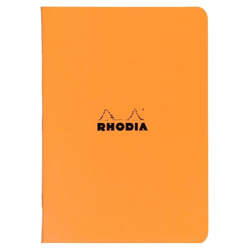 Rhodia 119168Cpack – 10 Hefte Orange – A4 – liniert – 96 Seiten – helles Papier weiß 80 g/m – Umschlag aus beschichtetem Karton, weich, robust und wasserdicht von Rhodia