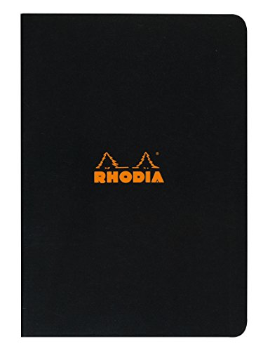 Rhodia 119169C Heft (DIN A4, 21 x 29,7 cm, liniert, 48 Blatt) 1 Stück schwarz von Rhodia