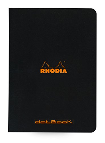 Rhodia 119186C - Notizheft / Kladde DIN A5 14,8 x 21 cm, 48 Blatt Dot-Lineatur 80, nicht mikroperforiert, Schwarz, 1 Stück von Rhodia