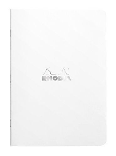 Rhodia 119187C Notizheft (liniert, DIN A5, 14,8 x 21 cm, 48 Blatt) 1 Stück weiß von Rhodia