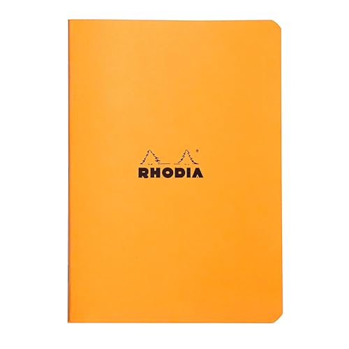 Rhodia 119188Cpack - Packung 10 Notizheft - Kladde geheftet, DIN A5 (21x14,8 cm), liniert, 48 Blatt, 80g, Orange, 1 Pack von Rhodia