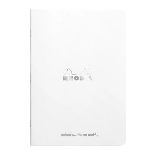 Rhodia 119200Cpack - Packung 10 Notizheft - Kladde geheftet, DIN A5 (21x14,8 cm), dot-punktkariert, 48 Blatt, 80g, Weiß, 1 Pack von Rhodia