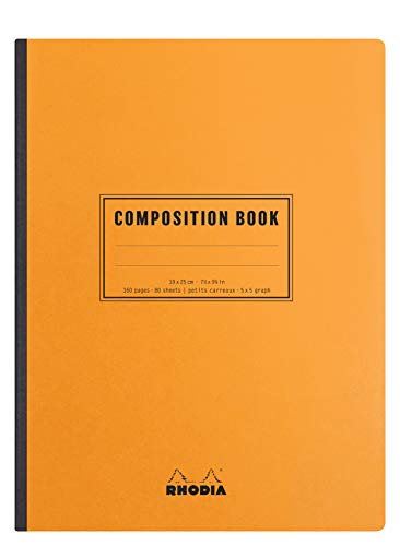 Rhodia 119228C - Heft Composition Book 80 Blatt 19x25 cm 80g kariert, Orange, 1 Stück Rhodia 119228C - Heft Composition Book 80 Blatt 19x25 cm 80g kariert, Orange, 1 Stück von Rhodia