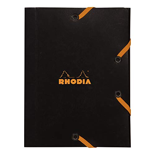 Rhodia 12169C - Sammelmappe mit Gummizugverschluss, 3 Klappen, 12x16 cm, praktisch und robust, Schwarz, 1 Stück Rhodia 12169C - Sammelmappe mit Gummizugverschluss, 3 Klappen, 12x16 cm, praktisch und robust, Schwarz, 1 Stück von Rhodia