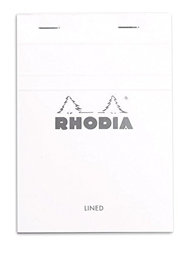 Rhodia 13201C - Notizblock / Schreibblock geheftet No.13, DIN A6 14,8x10,5 cm, 80 Blätter kariert 80g, abtrennbar und mikroperforiert, mit Kartonrücken, Weiß, 1 Stück Rhodia 13201C - Notizblock / Schreibblock geheftet No.13, DIN A6 14,8x10,5 cm, 80 Blätter kariert 80g, abtrennbar und mikroperforiert, mit Kartonrücken, Weiß, 1 Stück von Rhodia
