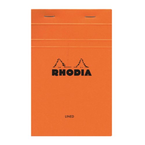 Rhodia 14600C - Notizblock N°14 (geheftet, liniert, 110 x 170 mm, 80 Blatt) 1 Stück orange von Rhodia