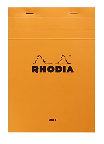 Rhodia 15600C Notizblock (DIN A5, 14,8 x 21 cm, liniert, 150 Blatt) 1 Stück orange von Rhodia