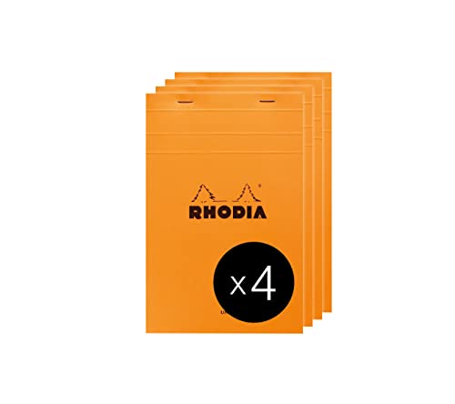 Rhodia 15600C - Packung mit 4 Notizblöcken Giant Pad No.15, DIN A5 150 Blätter liniert mit Rand 80g, Orange, 1 Pack Rhodia 15600C - Packung mit 4 Notizblöcken Giant Pad No.15, DIN A5 150 Blätter liniert mit Rand 80g, Orange, 1 Pack von Rhodia