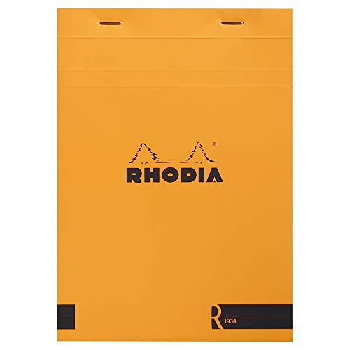 Rhodia 162007C Notizblock (DIN A5, 14,8 x 21 cm, blanko, 70 Blatt, praktisch und belastbar) 1 Stück orange von Rhodia