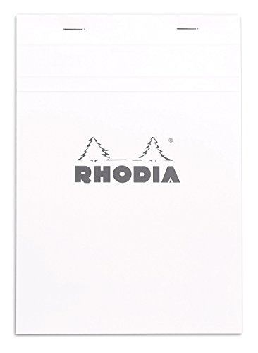 Rhodia 16201C - Schreibblock / Notizblock geheftet No.16 DIN A5 21x14,8 cm, 80 Blätter kariert 80g, abtrennbar und mikroperforiert, mit Kartonrücken, ideal für Notizen, Weiß, 1 Stück Rhodia 16201C - Schreibblock / Notizblock geheftet No.16 DIN A5 21x14,8 cm, 80 Blätter kariert 80g, abtrennbar und mikroperforiert, mit Kartonrücken, ideal für Notizen, Weiß, 1 Stück von Rhodia