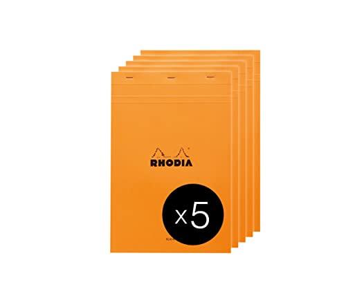 Rhodia 18000C - Packung mit 5 Notizblöcken geheftet No.18, DIN A4 80 Blätter blanko 80g, Orange, 1 Pack Rhodia 18000C - Packung mit 5 Notizblöcken geheftet No.18, DIN A4 80 Blätter blanko 80g, Orange, 1 Pack von Rhodia