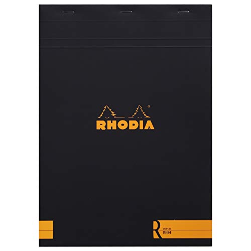 Rhodia 182012C Block, kopfseitig geheftet, DIN A4, liniert, 21 x 29.7 cm, 70 Blatt, schwarz Rhodia 182012C Block, kopfseitig geheftet, DIN A4, liniert, 21 x 29.7 cm, 70 Blatt, schwarz von Rhodia