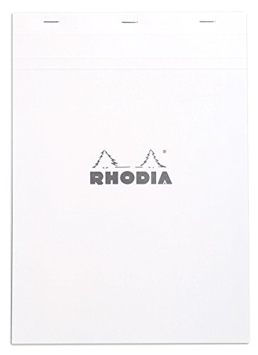 Rhodia 18201C - Schreibblock / Notizblock geheftet No.18 DIN A4 21x29,7 cm, 80 Blätter kariert 90g, abtrennbar und mikroperforiert, mit Kartonrücken, Weiß, 1 Stück Rhodia 18201C - Schreibblock / Notizblock geheftet No.18 DIN A4 21x29,7 cm, 80 Blätter kariert 90g, abtrennbar und mikroperforiert, mit Kartonrücken, Weiß, 1 Stück von Rhodia