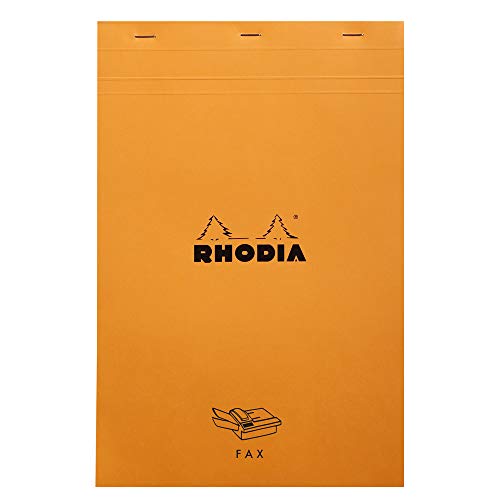 Rhodia 191000C Notizblock (für Faxsendungen, 80 Blätter, 21 x 31,8 cm, 80g, mikroperforiert, mit Vordruck, ideal für Ihre Organisation) 1 Stück, orange von Rhodia