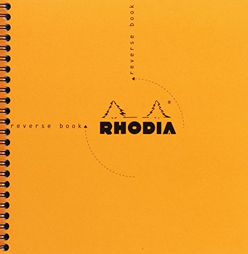 Rhodia 19360C - Reverse Book (mit Spiralbindung, kariert, quadratisch, 21 x 21 cm, 80 Blatt) 1 Stück farbig sortiert von Rhodia