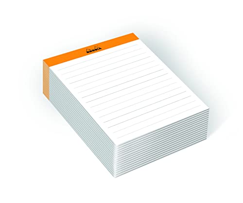 Rhodia 194044C - Memoblock N°11 Rhodiatime, DIN A7 8,5x11,5 cm, liniert, 120 Blatt, 80g, kompakt und praktisch, Orange, einzeln eingeschweißt, 1 Stück von Rhodia