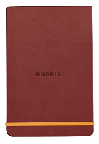 Rhodia 194350C - Notizbuch Webnotepad 9x14 cm, 96 Blatt abtrennbar liniert 90 g, 1 Stück, Nacarat von Clairefontaine