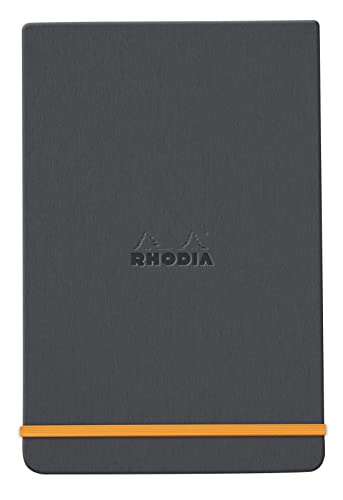 Rhodia 194373C - Notizbuch Webnotepad DIN A5, 96 Blatt abtrennbar liniert 90 g, 1 Stück, Titanium von Clairefontaine