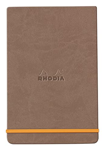 Rhodia 194377C - Notizbuch Webnotepad DIN A5, 96 Blatt abtrennbar liniert 90 g, 1 Stück, Maulwurfsbraun von Clairefontaine