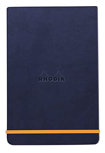 Rhodia 194390C - Notizbuch Webnotepad DIN A5, 96 Blatt abtrennbar liniert 90 g, 1 Stück, Nachtblau von Rhodia
