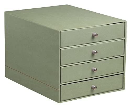 Rhodia 194577C - Schubladenbox mit 4 Laden, 24, 8x32, 7x22, 8 cm, aus Kunstleder, elegant und praktisch, 1 Stück, Celadon Rhodia 194577C - Schubladenbox mit 4 Laden, 24, 8x32, 7x22, 8 cm, aus Kunstleder, elegant und praktisch, 1 Stück, Celadon von Rhodia