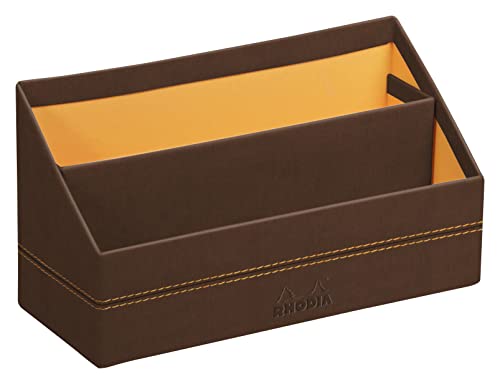 Rhodia 194601C - Briefablage 25x10x14cm, aus Kunstleder, elegant und praktisch, 1 Stück, Bronze von Rhodia