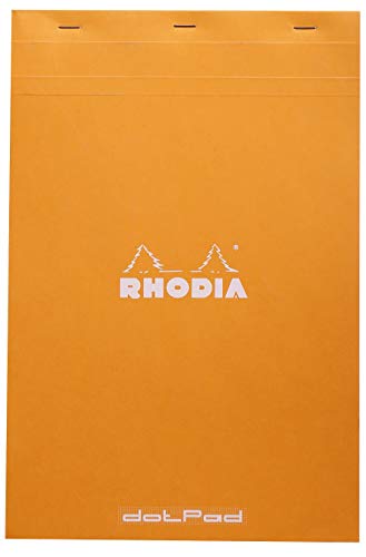 Rhodia 19558C - Notizblock / Schreibblock geheftet dotPad No.19 A4+ 21x31,8cm 80 Blätter Dot-Lineatur 80g, abtrennbar und mikroperforiert, mit Kartonrücken, , Orange, 1 Stück Rhodia 19558C - Notizblock / Schreibblock geheftet dotPad No.19 A4+ 21x31,8cm 80 Blätter Dot-Lineatur 80g, abtrennbar und mikroperforiert, mit Kartonrücken, , Orange, 1 Stück von Rhodia